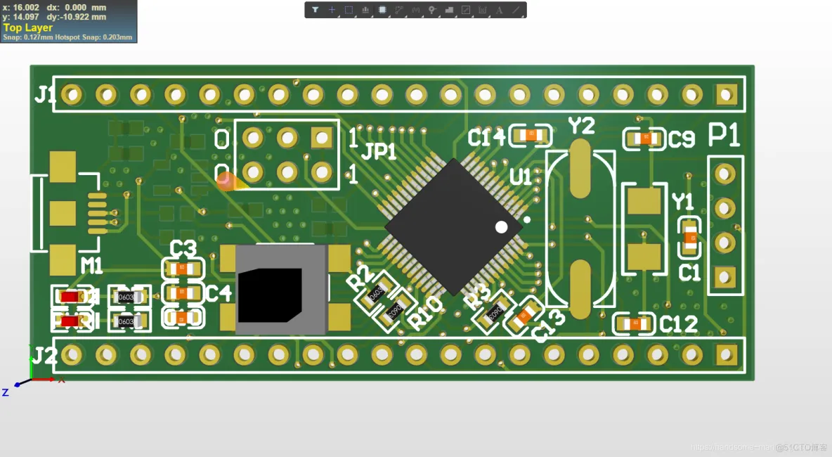 STM32F103C8/BT6最小系统原理图、PCB_原理图、PCB_04